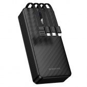 Внешний аккумулятор Borofone BJ84A  20 000 mAh (+ 4 кабеля) цвет: черный                                         