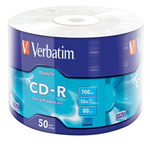 Диск CD-R VERBATIM 80 52x Shrink/50