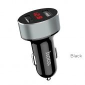 Автомобильное ЗУ Hoco Z26 с цифровым дисплеем (2USB: 5V & 2.1A) цвет: черный