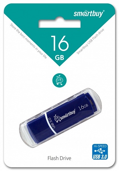 USB флэш-диск Smart Buy 3.0 16GB Crown, цвет синий