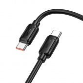 Дата-кабель Hoco X115 Type-C to Type-C (240W,1 м) цвет: черный   