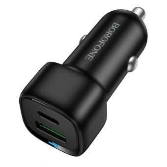 Автомобильное ЗУ Borofone BZ34B (QC3.0 +PD38W) цвет: черный