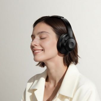 Беспроводные наушники Hoco W71 цвет: черный