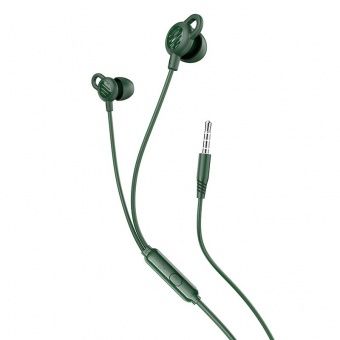 Наушники Hoco M89 с микрофоном (1.2 м), цвет: темно-зеленый