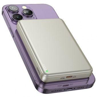 Внешний аккумулятор Hoco Q26A  10000 mAh (PD20W MagSafe) цвет: золото 