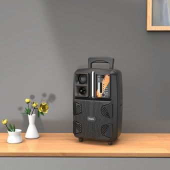 Беспроводная колонка Hoco BS37 с микрофоном цвет: черный