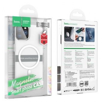 Чехол HOCO магнитный для iP13 Pro Max цвет: прозрачный