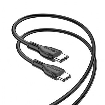 Дата-кабель BOROFONE BX51 Type-C to Type-C (PD 60W,1м., 3 A), цвет: черный
