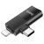 Адаптер Hoco UA17 2 в 1  Lightning -Type-C - USB цвет: черный