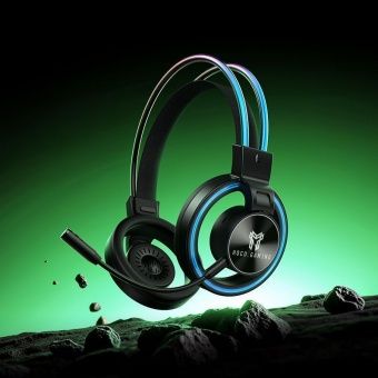 Наушники Hoco W124 беспроводные игровые (4 режима работы) цвет: черный