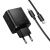 Сетевое зарядное устройство Hoco N75 (QC3.0+2PD65W + кабель Type C -Type C)  цвет: черный   