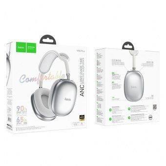 Беспроводные наушники Hoco W55 Plus с режимом ANC цвет: серебро