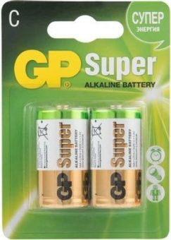 Батарейки алкалиновые GP Super LR14/2BP C