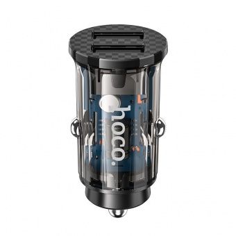 Автомобильное ЗУ Hoco DZ3 (2 USB: 2.4A) цвет: черный