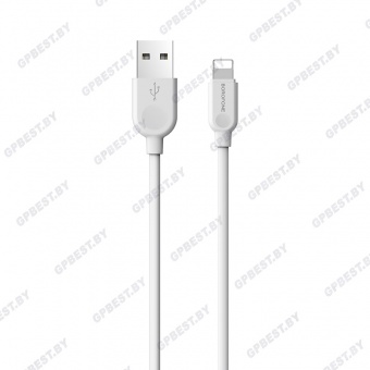 Дата-кабель BOROFONE BX14 Lightning (1м.), цвет белый