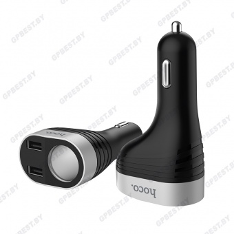 Автомобильное ЗУ Hoco Z29  (2USB: 3.5A, дисплей, прикуриватель)