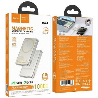 Внешний аккумулятор Hoco Q26A  10000 mAh (PD20W MagSafe) цвет: золото 