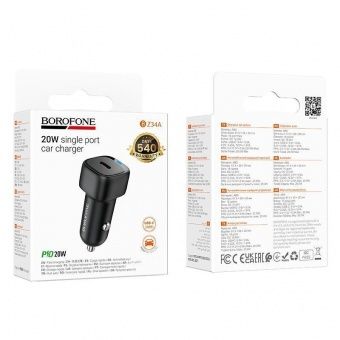 Автомобильное ЗУ Borofone BZ34A (PD20W) цвет: черный
