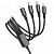 Дата-кабель Borofone BX72  4в1 (2 Type-C+Ligh.+Micro) нейлон  1м.), цвет: черный