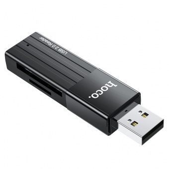 Картридер Hoco HB20 (USB 3.0, 5Gbps) цвет: чёрный