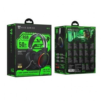 Наушники Hoco W117 полноразмерные игровые цвет: черный