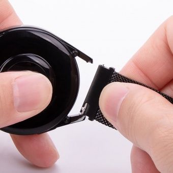 Ремешок для часов Hoco WH02 (стальной, магнитная застежка 20mm) цвет: черный