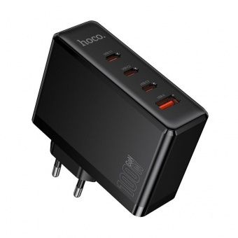 Сетевое зарядное устройство Hoco N85 (PD100W(3C1A)  цвет: черный