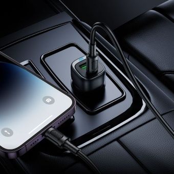 Автомобильное ЗУ Borofone BZ34B (QC3.0 +PD38W) цвет: черный