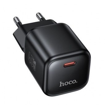 Сетевое зарядное устройство Hoco N84 Gan (PD45W)  цвет: черный