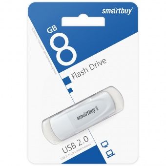 USB флэш-диск Smart Buy 8GB Scout White цвет: белый 