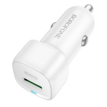 Автомобильное ЗУ Borofone BZ34B (QC3.0 +PD38W) цвет: белый