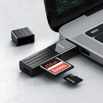 Картридер Hoco HB20 (USB 3.0, 5Gbps) цвет: чёрный