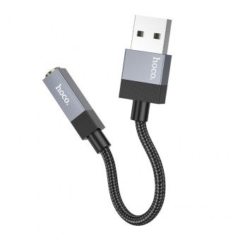 Адаптер Hoco UPA32D USB на Jack 3.5 цвет: Чёрный
