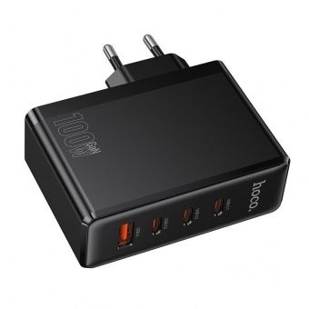 Сетевое зарядное устройство Hoco N85 (PD100W(3C1A)  цвет: черный