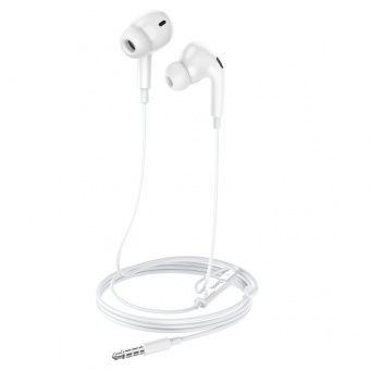 Наушники Hoco M101 Pro с микрофоном (1.2 м) цвет: белый