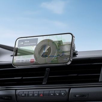 Автодержатель Hoco H86 магнитный круглый на присоске цвет: черный       