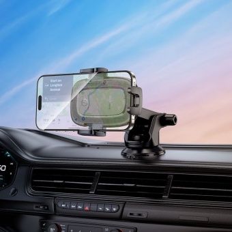 Автодержатель+беспроводная зарядка Borofone BH223 цвет: черный
