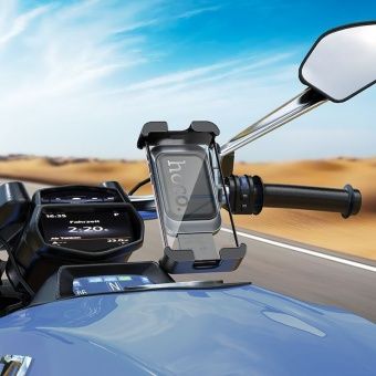 Автодержатель Hoco H82 универсальный для велосипеда, мотоцикла цвет: металлик