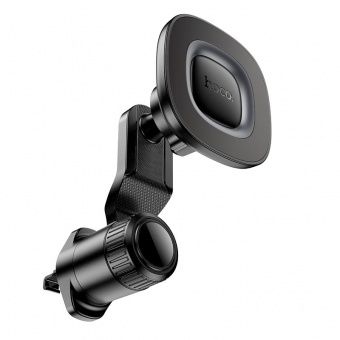 Автодержатель Hoco H74 магнит кольцо в решетку цвет: черный       