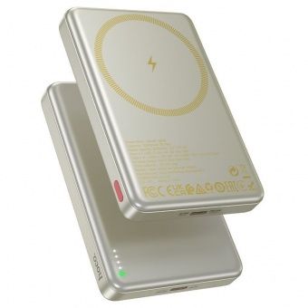 Внешний аккумулятор Hoco Q26A  10000 mAh (PD20W MagSafe) цвет: золото 
