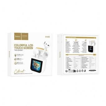 Беспроводные наушники Hoco EW86 TWS (Touch screen) цвет: белый