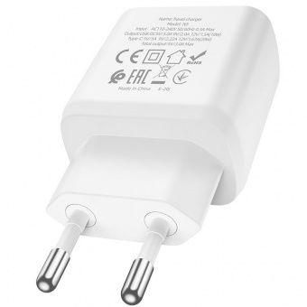 Сетевое зарядное устройство Hoco N5 (USB QC3.0 +PD20W Type-C) цвет: белый