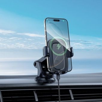 Автодержатель+беспроводная зарядка Borofone BH223 цвет: черный