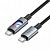 Дата-кабель Hoco U144 Type-C to Type-C (60W,нейлон,подсветка,1,2 м) цвет: черный