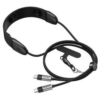 Дата-кабель Hoco U145  Type-C to Type-C (100W,1,4 m + массажер для шеи) цвет:Чёрный