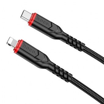 Дата-кабель Hoco X59 Type-C-Lightning (1 м, 2.4 A,нейлон) цвет: черный