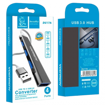 Адаптер VDENMENV DU17A USB - Xaб на 4 USB 3.0 цвет: черный