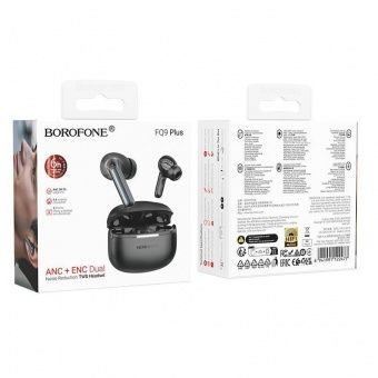 Беспроводные наушники Borofone FQ9 (ANC+ENC) TWS цвет: черный