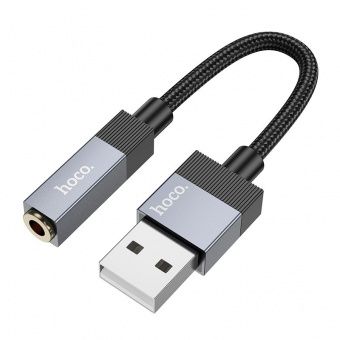 Адаптер Hoco UPA32D USB на Jack 3.5 цвет: Чёрный