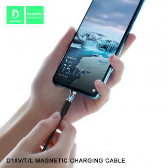 Дата-кабель Denmen D18V Micro (магнитный, 1м, 2.4A)